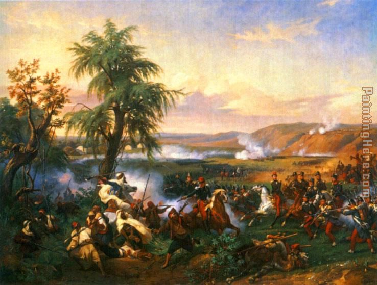 The Battle of Habra painting - Horace Vernet The Battle of Habra art painting
